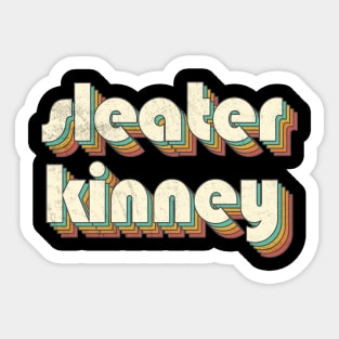 Vintage Sleater Rainbow Letters Distressed Style Sticker